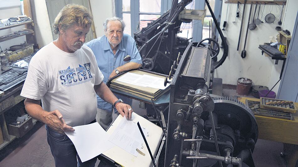 De la imprenta que manejaba Krepki (izquierda) salían todos los programas del Centro Nacional de la Música.