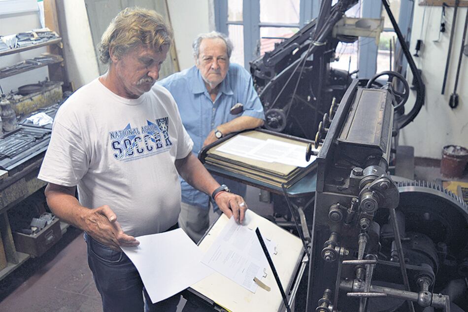 De la imprenta que manejaba Krepki (izquierda) salían todos los programas del Centro Nacional de la Música.