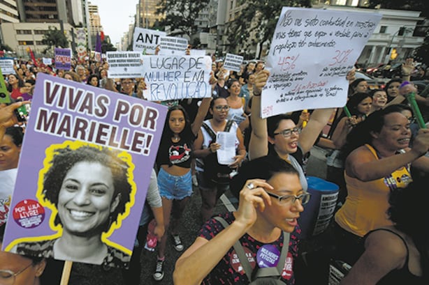 El 8M fue recordada Marielle Franco, cuyo asesinato aún sigue sin ser esclarecido.