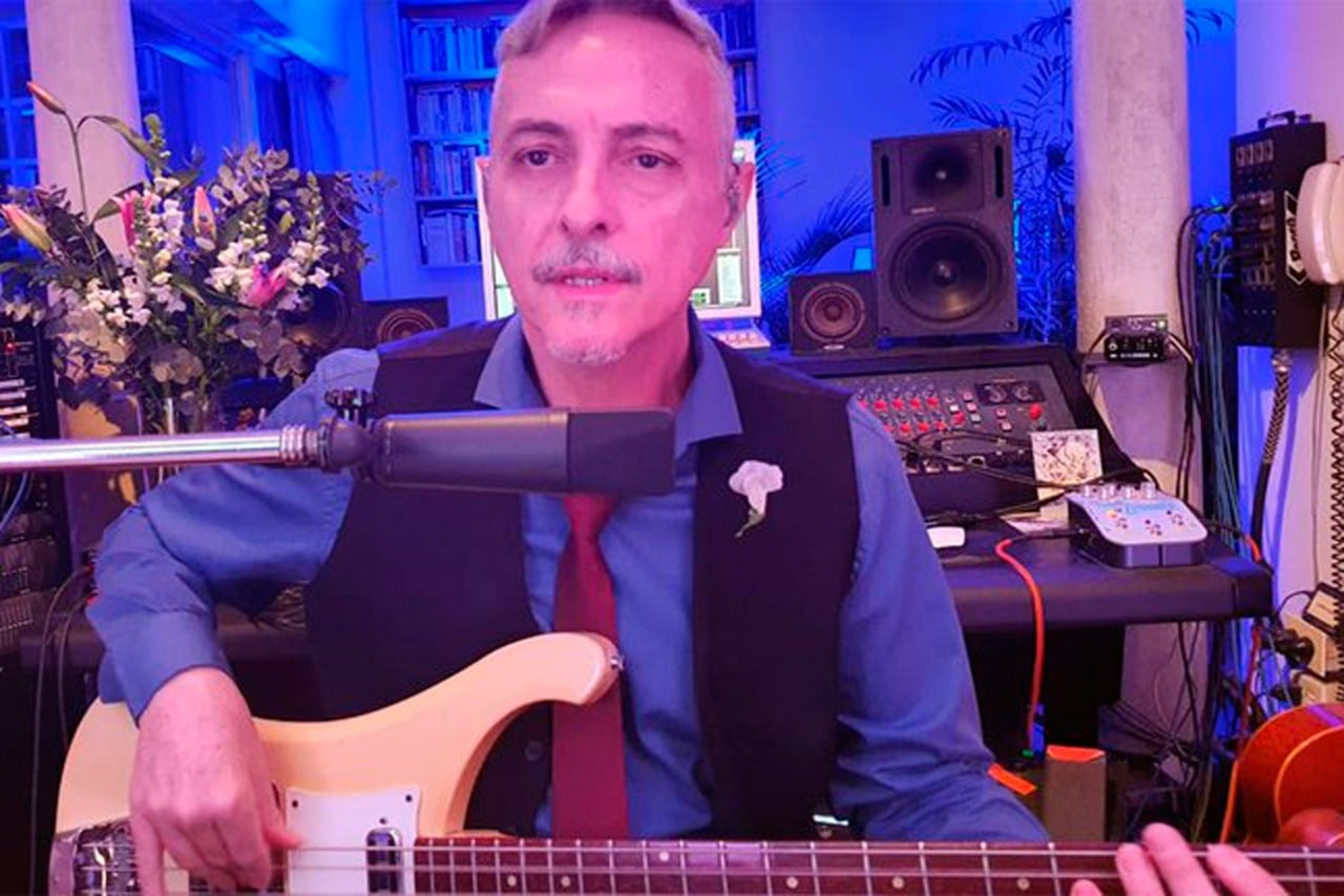 Aznar, durante el show que dio por streaming.