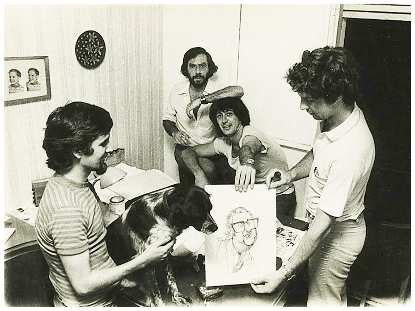 David, Manuel, El Tomy y Santa María.