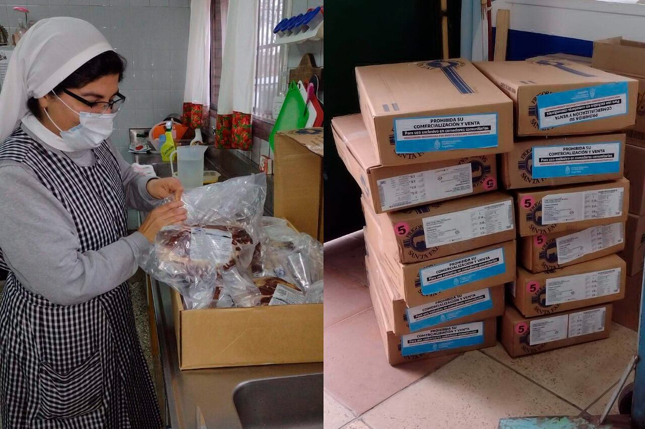La carne se distribuyó en 40 comedores comunitarios, varios de ellos vinculados a la Iglesia católica.