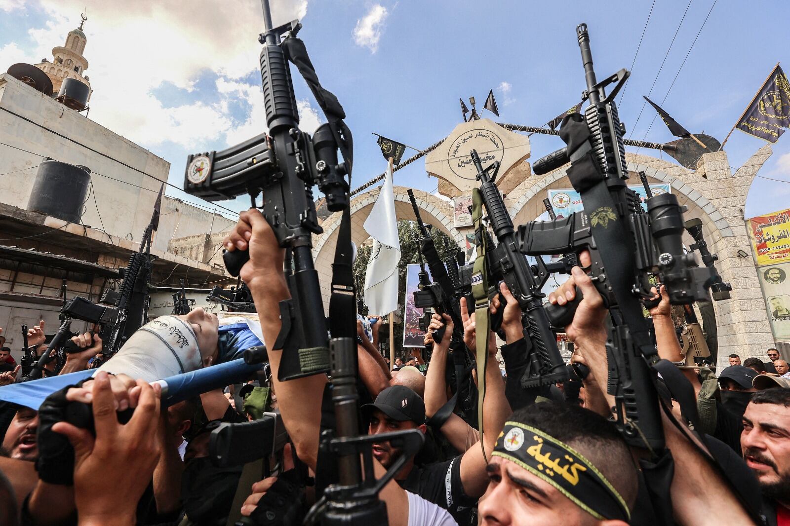 Funeral en Nablus, Cisjordania, de un miliciano abatidopor tropas israelíes.