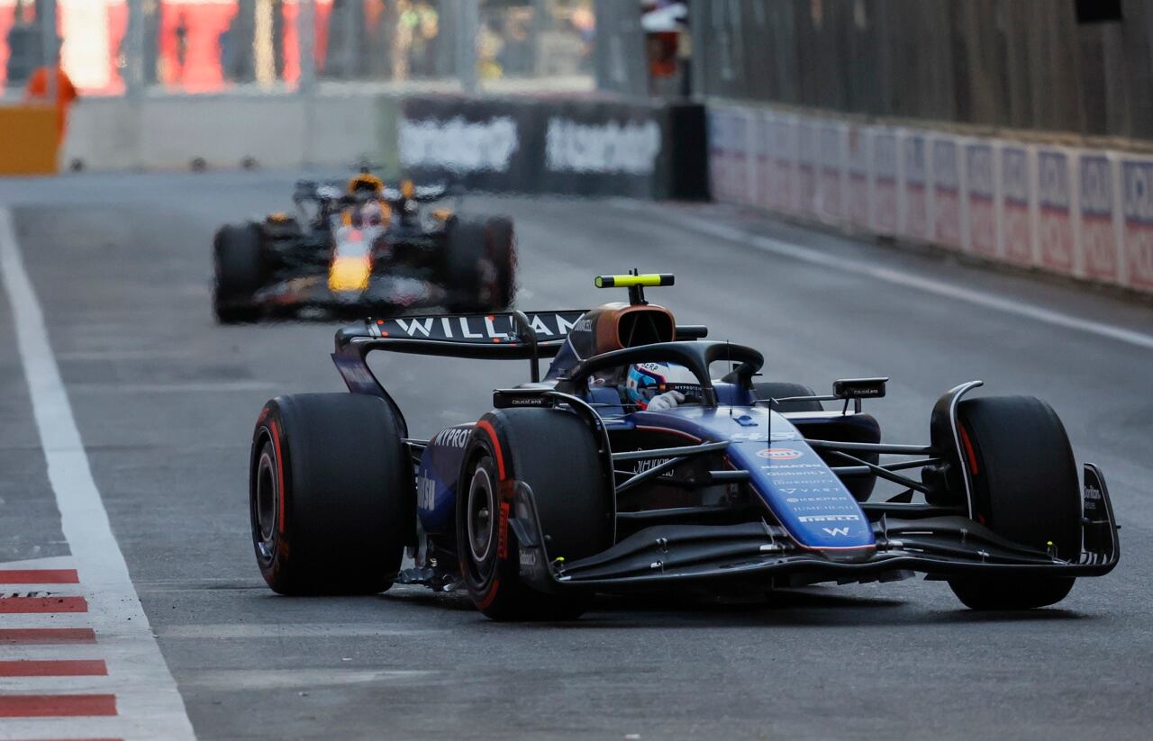 Colapinto en el circuito de Bakú. 