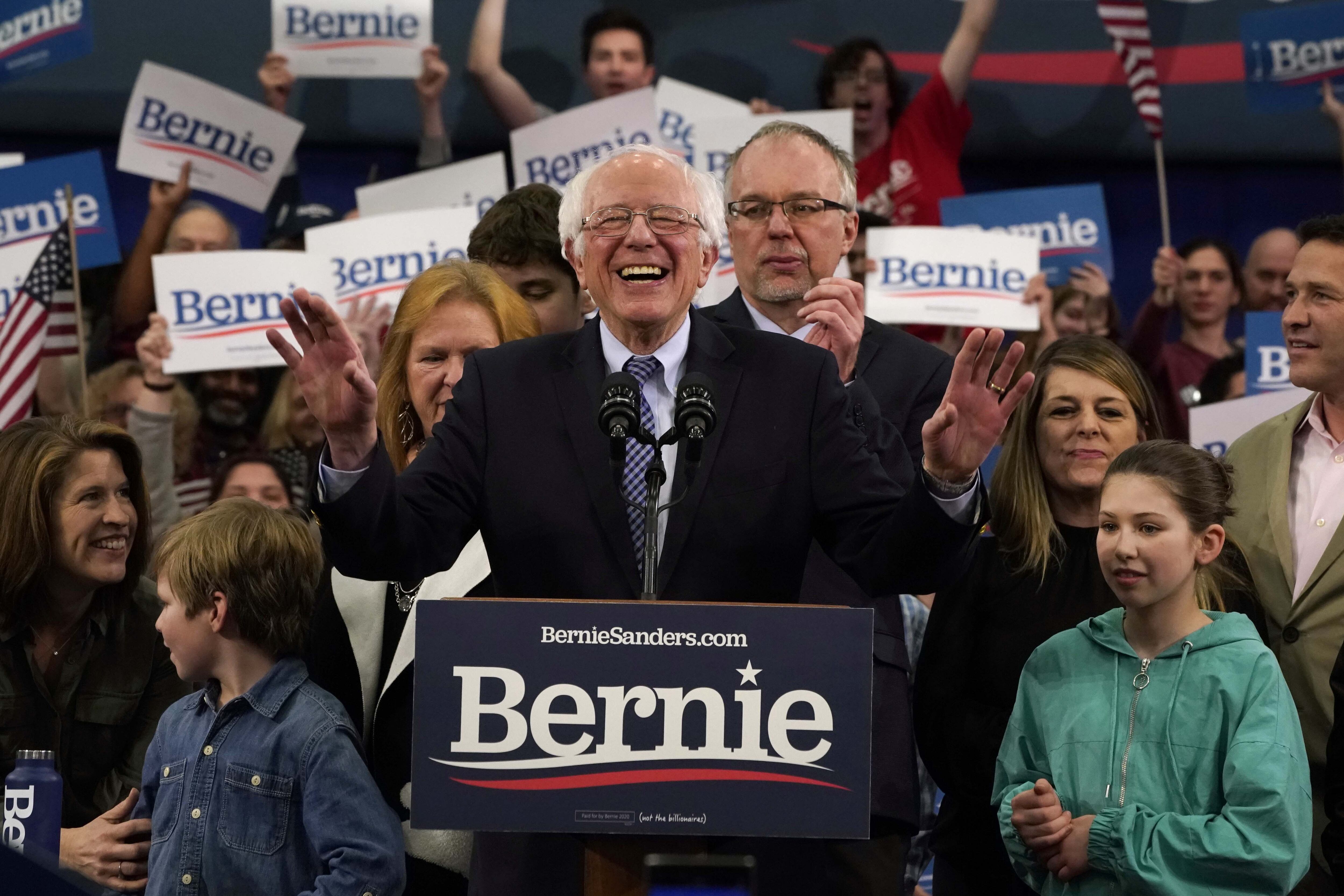 Bernie Sanders, ganador de la primaria de New Hampshire.