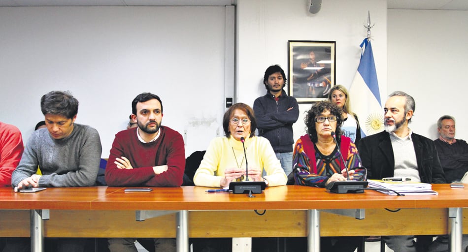 Axel Kicillof, Leonardo Grosso, Alcira Argumedo, Sonia Alesso y Eduardo López.