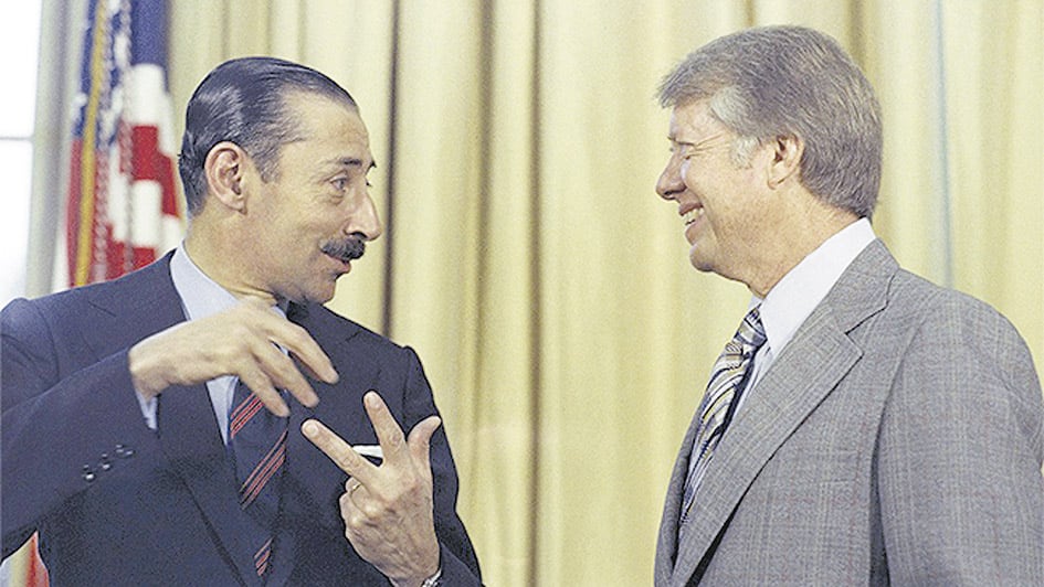 Videla con Carter en 1977. La reunión muestra un diálogo mucho más amistoso de lo que se veía en público.