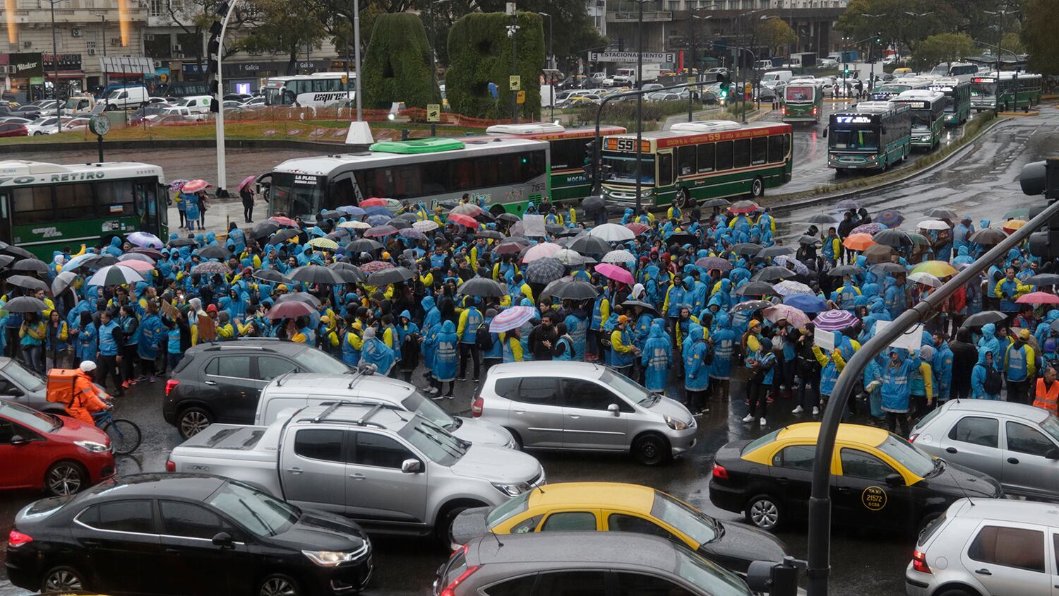 Reclamo de justicia por Cinthya Choque en el Obelisco.