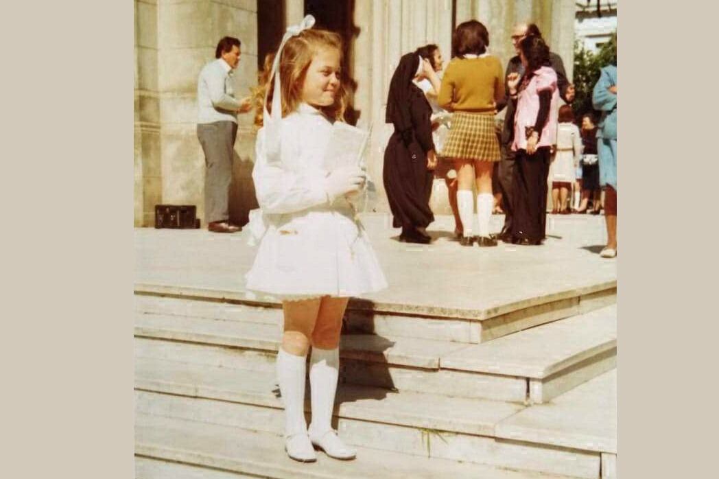 Marcela Brown, cuando tenía 8 años.