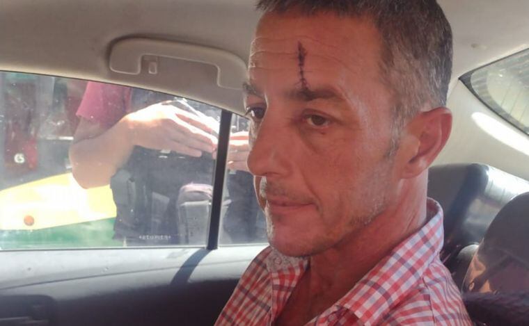 Gastón Mercanzini, el hombre detenido por arrojar una botella al presidente Javier Milei.