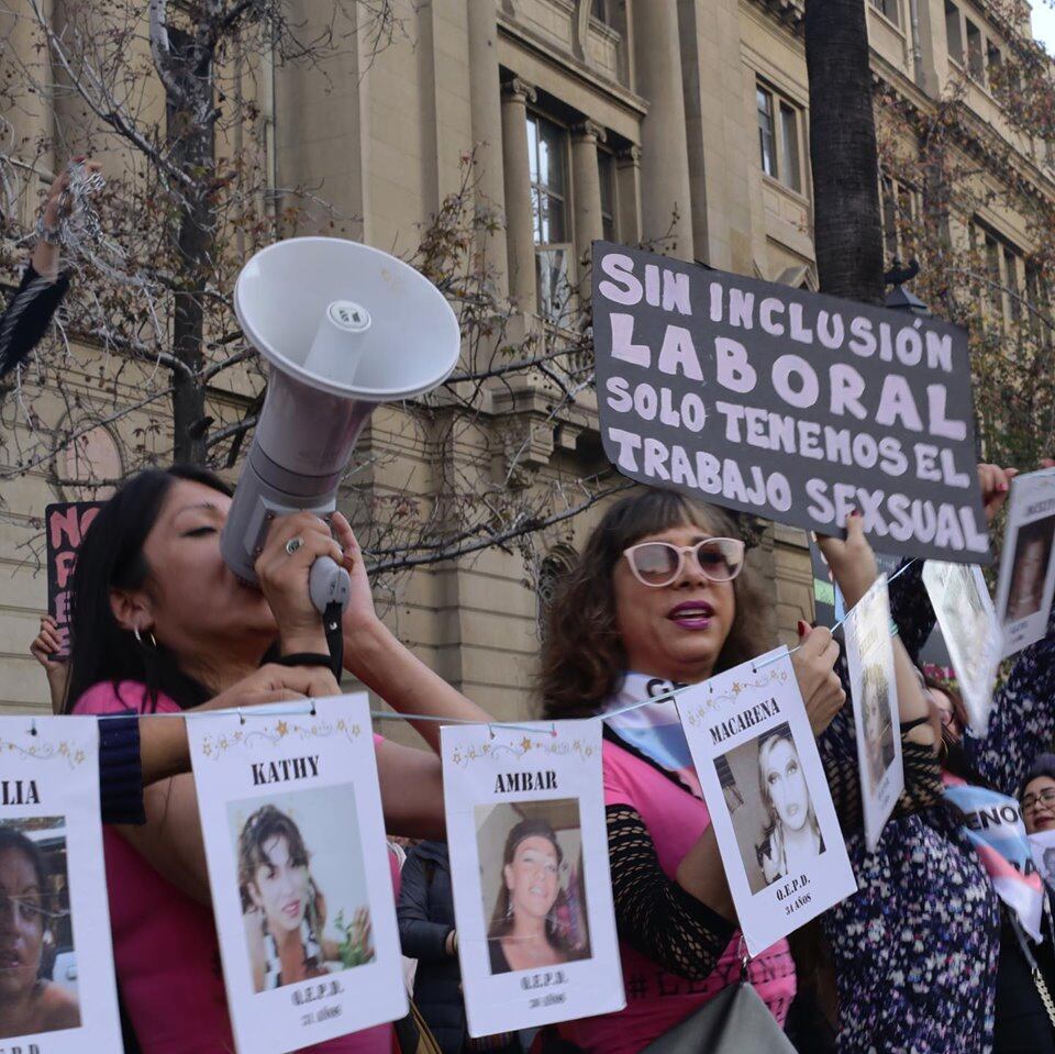 Reclamos de la comunidad trans en las calles de Chile