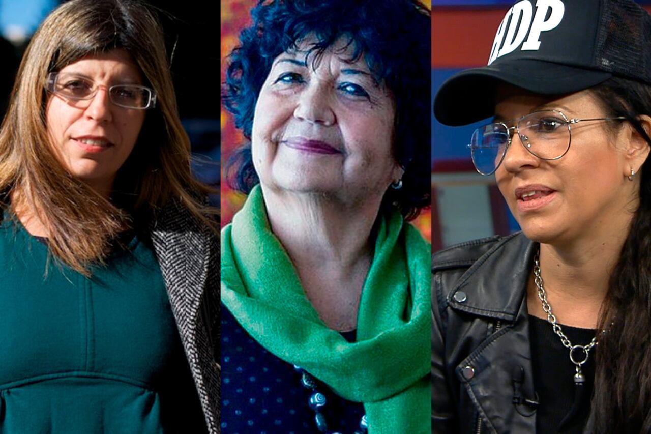 María Pía López, Dora Barrancos y Paz Ferreyra (Miss Bolivia) firmaron el documento.