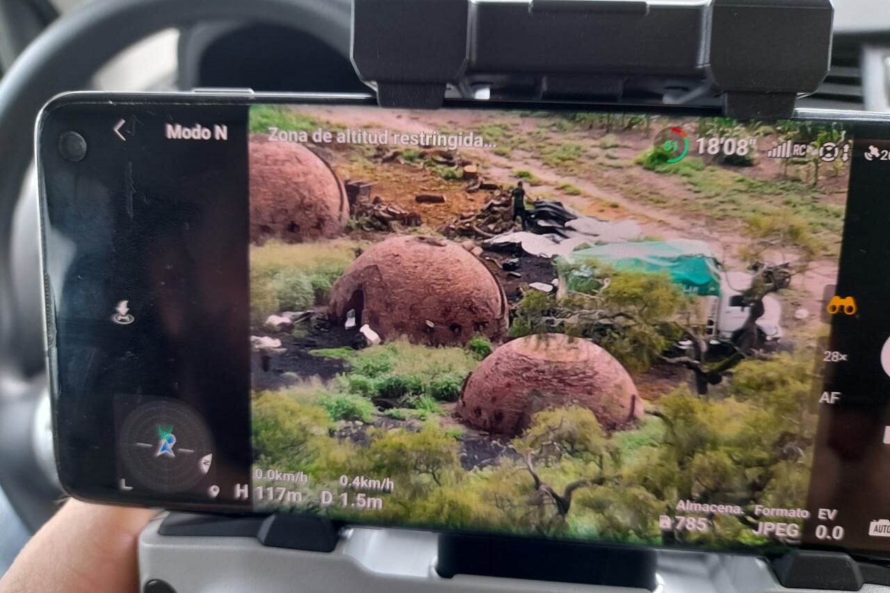 Avistaje de los hornos desde el dron