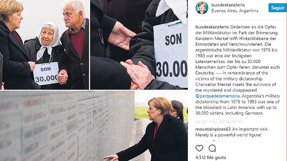 En Instagram, Merkel consignó también que la dictadura fue “de las más sangrientas” de la región.