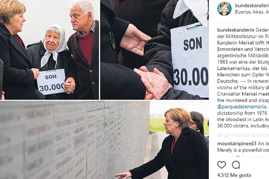 En Instagram, Merkel consignó también que la dictadura fue “de las más sangrientas” de la región.