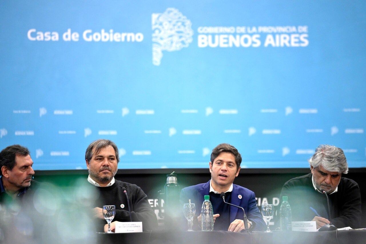 Kicillof en la reunión del Copreti. 