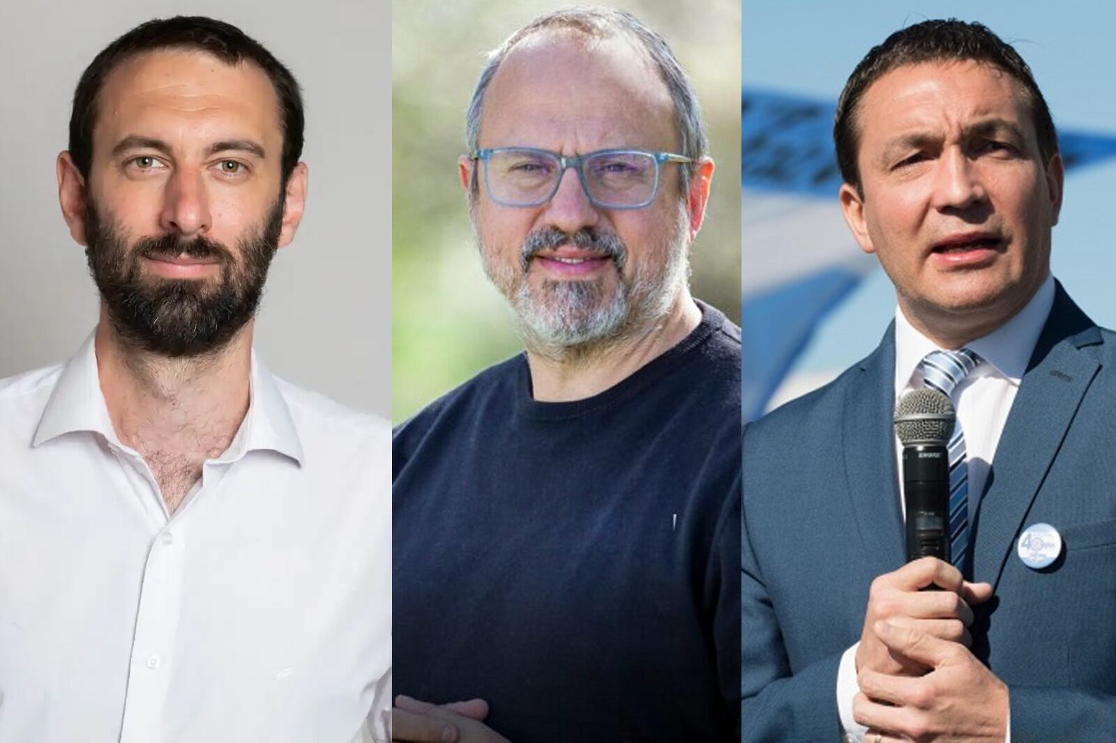 Los intendentes Damian Selci (Hurlingham), Diego Valenzuela (Tres de Febrero) y Andrés Watson (Florencio Varela).