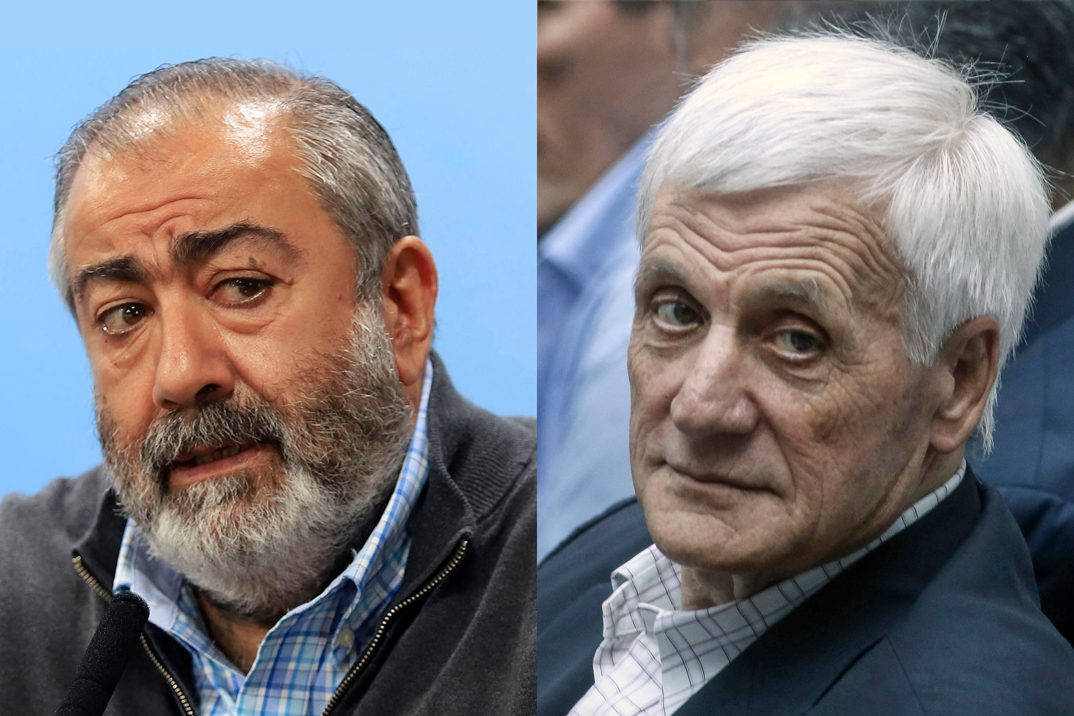 Héctor Daer y Antonio Caló, dos de los que se sentaron en la mesa chica de la CGT.