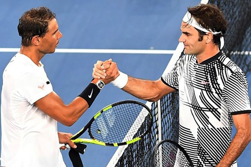 Rafael Nadal y Roger Federer, dos grandes campeones