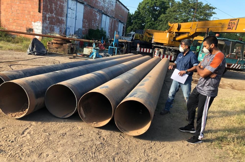 Parte de los caños encontrados