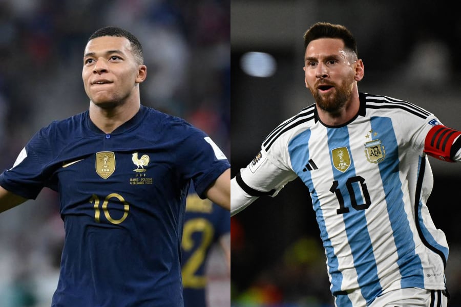 Kylian Mbappé y Lionel Messi. 