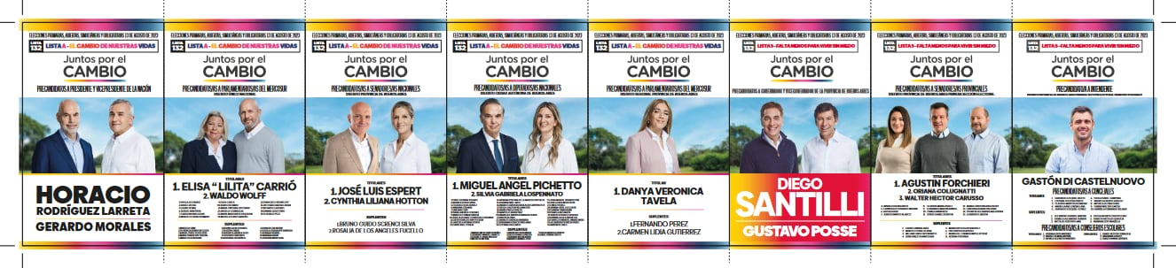 La boleta de Juntos por el Cambio que enojó a Patricia Bullrich. 