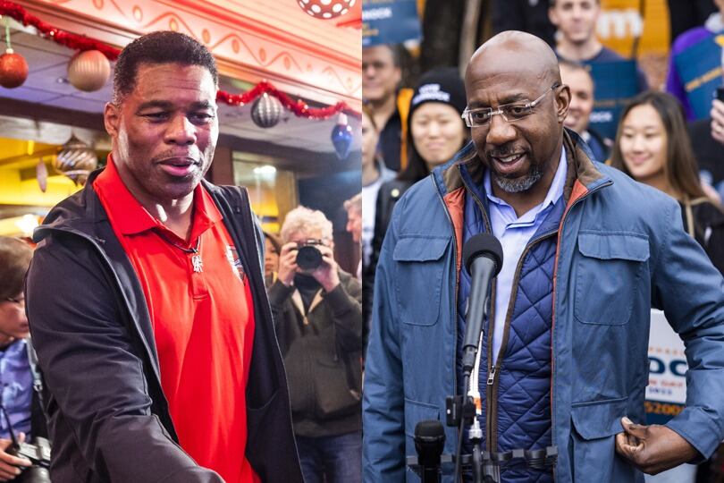 El exdeportista republicano Herschel Walker versus el pastor demócrata Raphael Warnock.