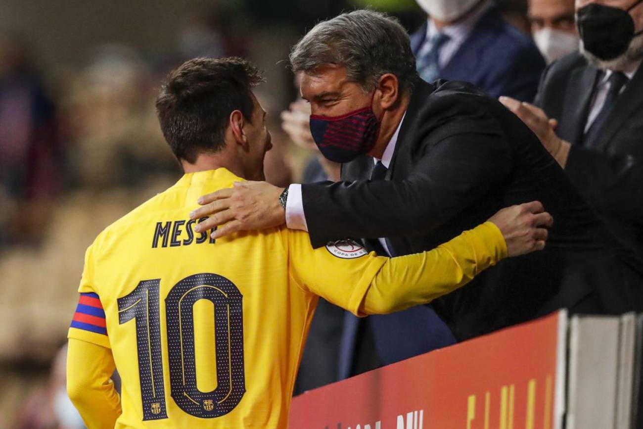 Messi y Laporta, los une el  amor por el Barcelona.