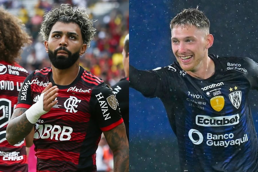 Gabriel Barbosa —Gabigol— y Mateo Carabajal. 