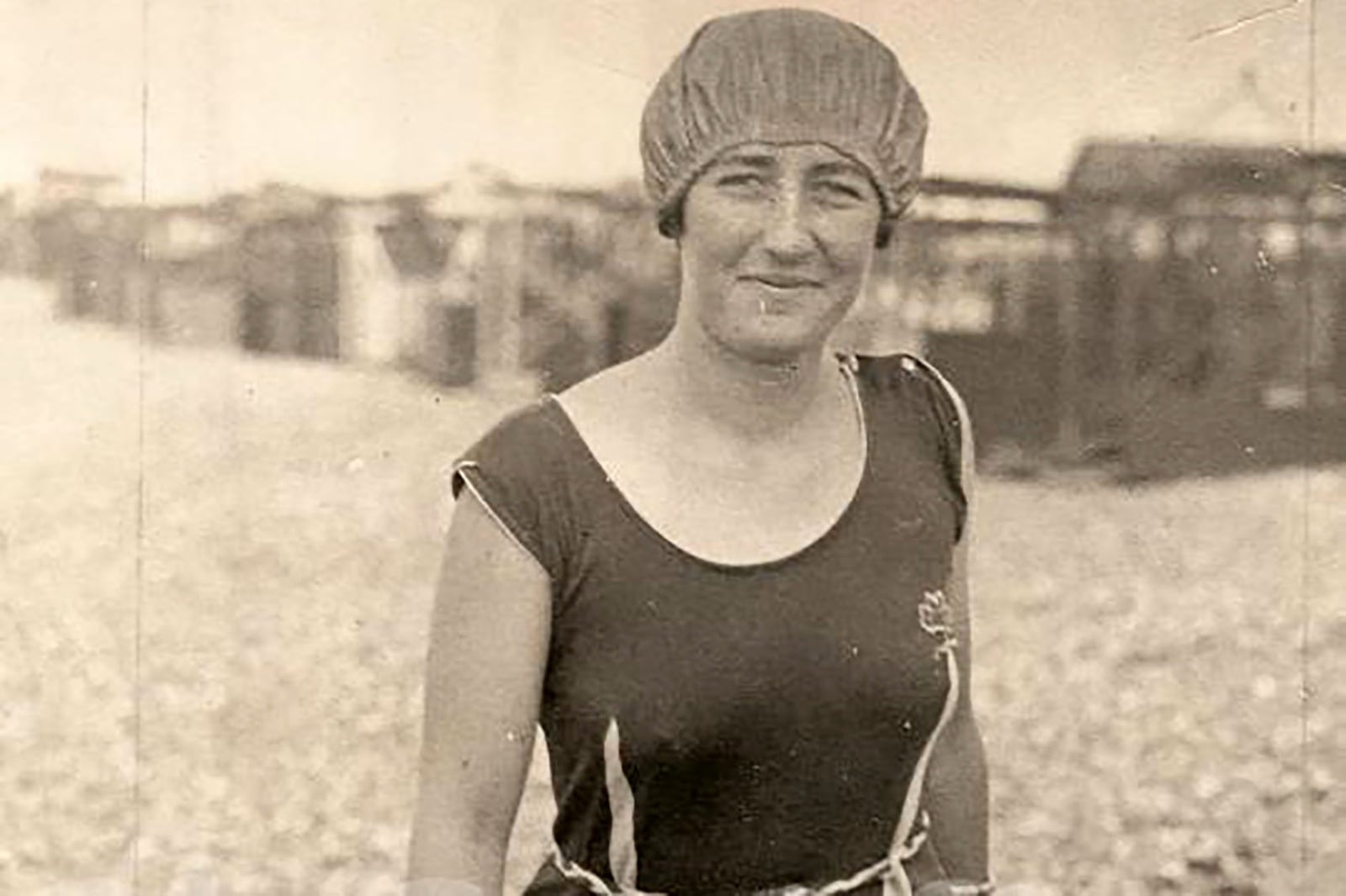 Lilian Gemma Harrison antes de iniciar su hazaña.