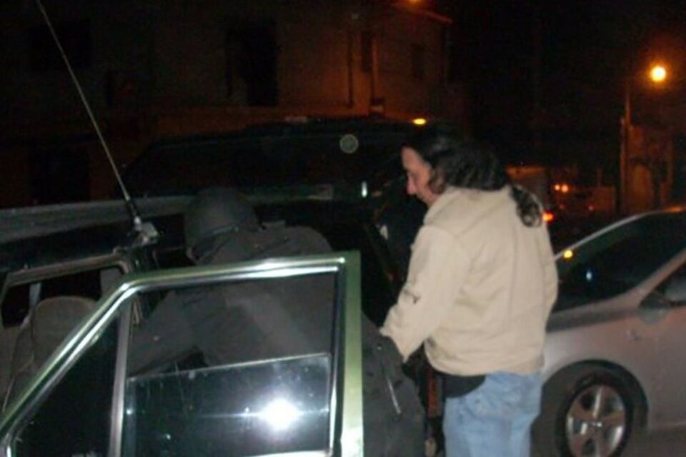 Carlos Villalba en el allanamiento de 2013