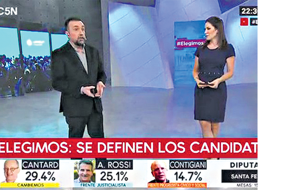La señal C5N consiguió el mayor rating de las PASO con picos de más de 10 puntos pasadas las 21.