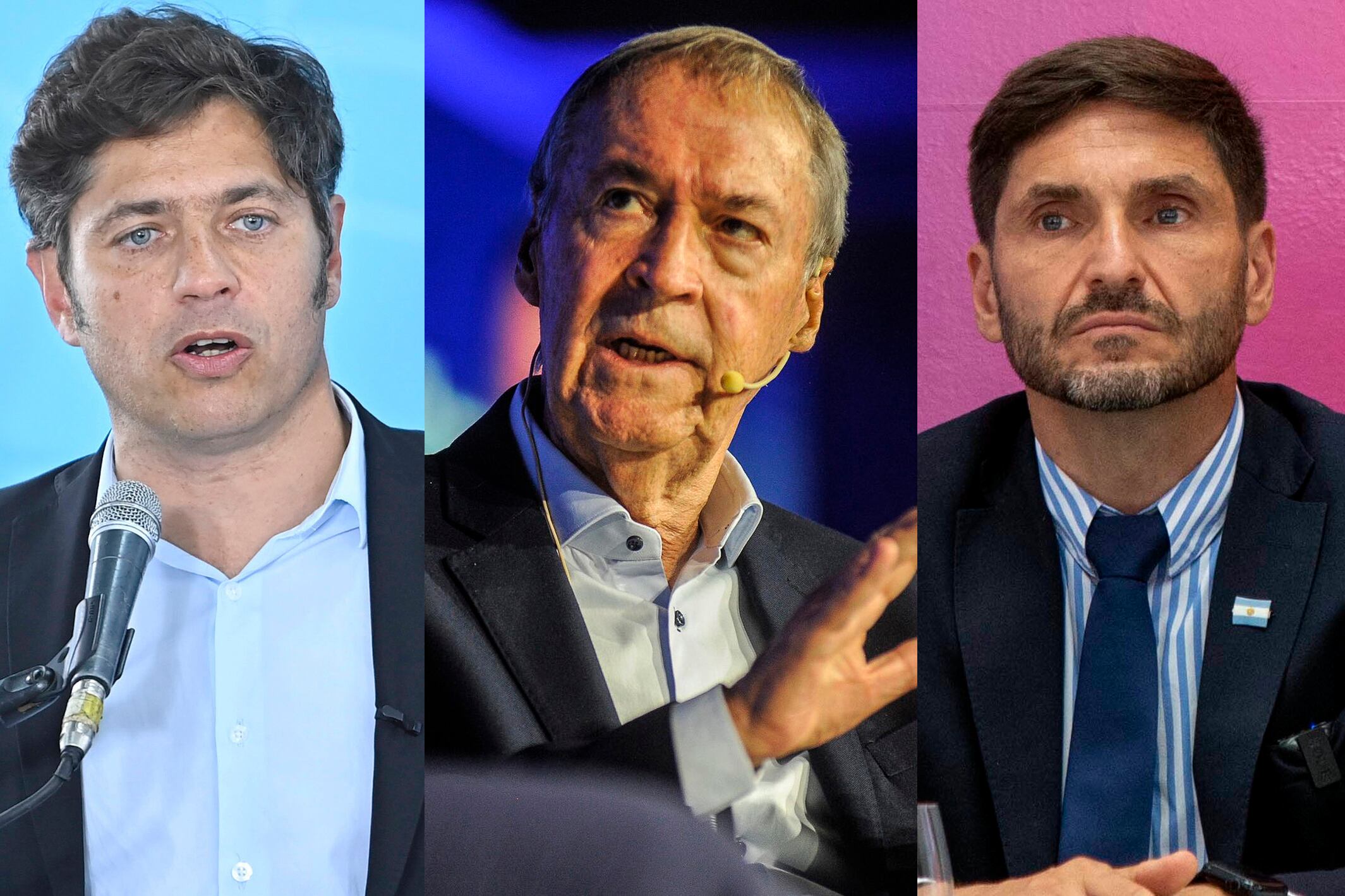Axel Kicillof, Juan Schiaretti y Maximiliano Pullaro