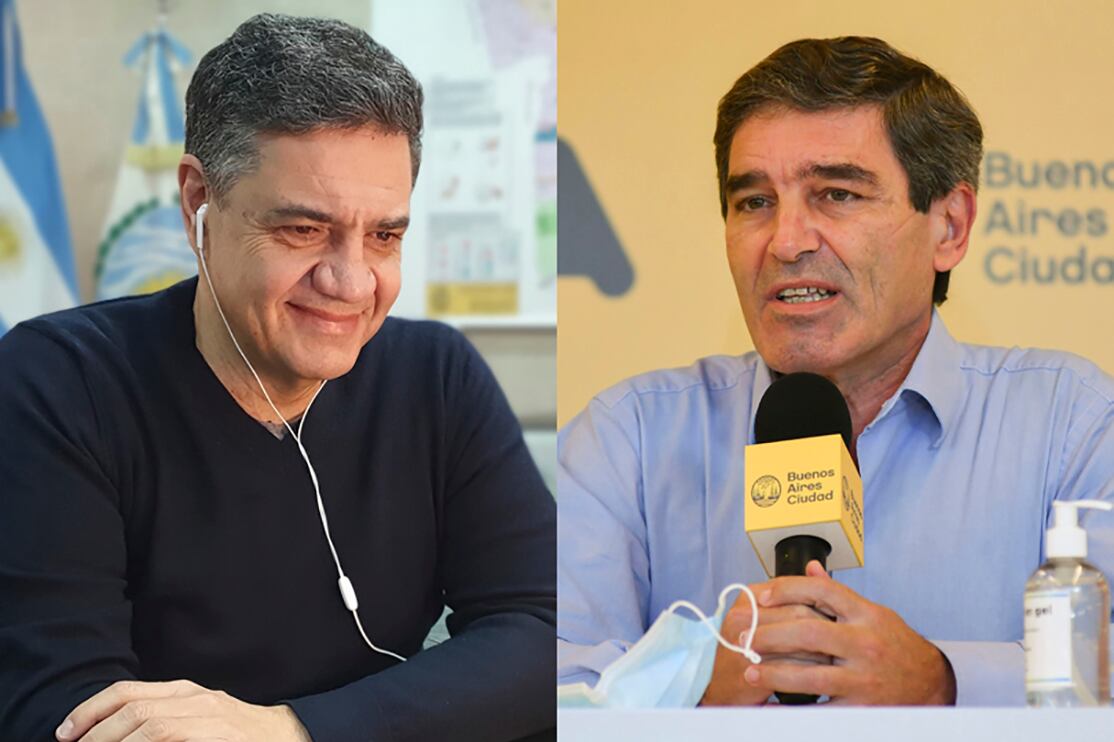 El ministro de Gobierno porteño, Jorge Macri, y su par de Salud, Fernán Quirós, enfrentados por una candidatura.