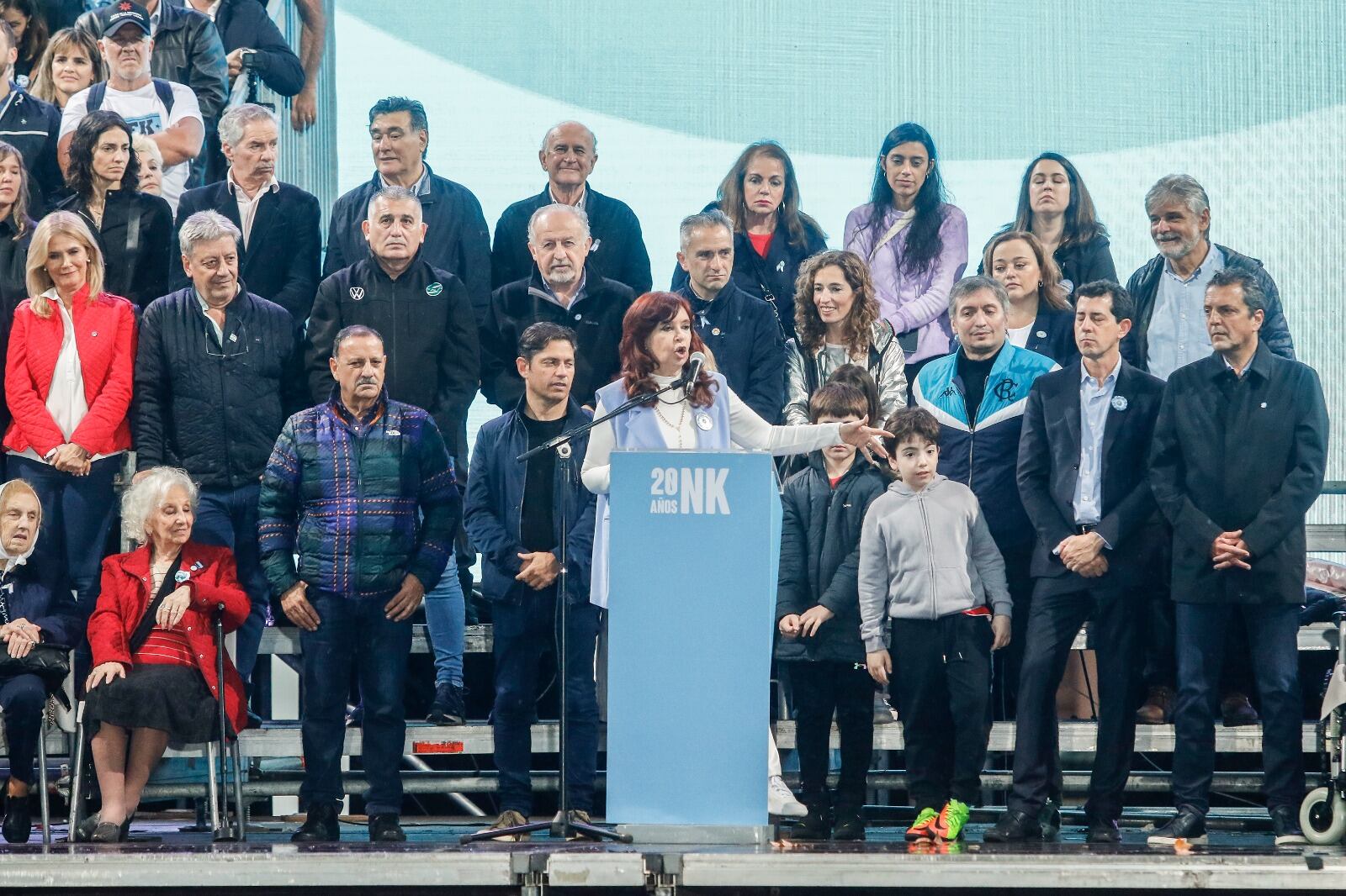 Cristina Kirchner duante el acto del pasado 25 de mayo.