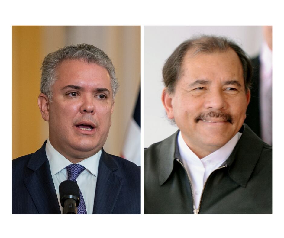 Expresidente de Colombia, Iván Duque. Presidente de Nicaragua, Daniel Ortega / Creative Commons