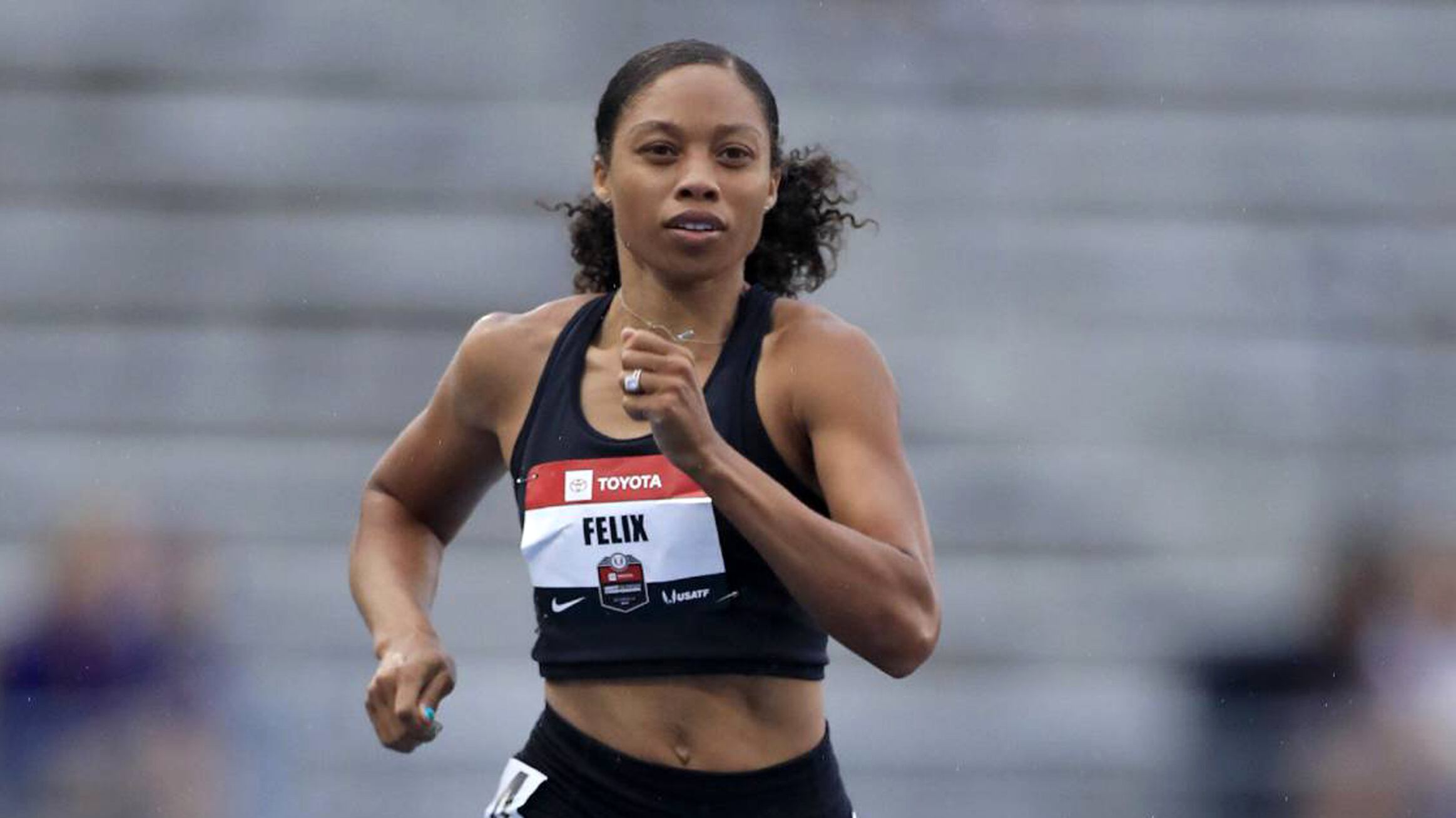 La atleta olímpica Allyson Felix.