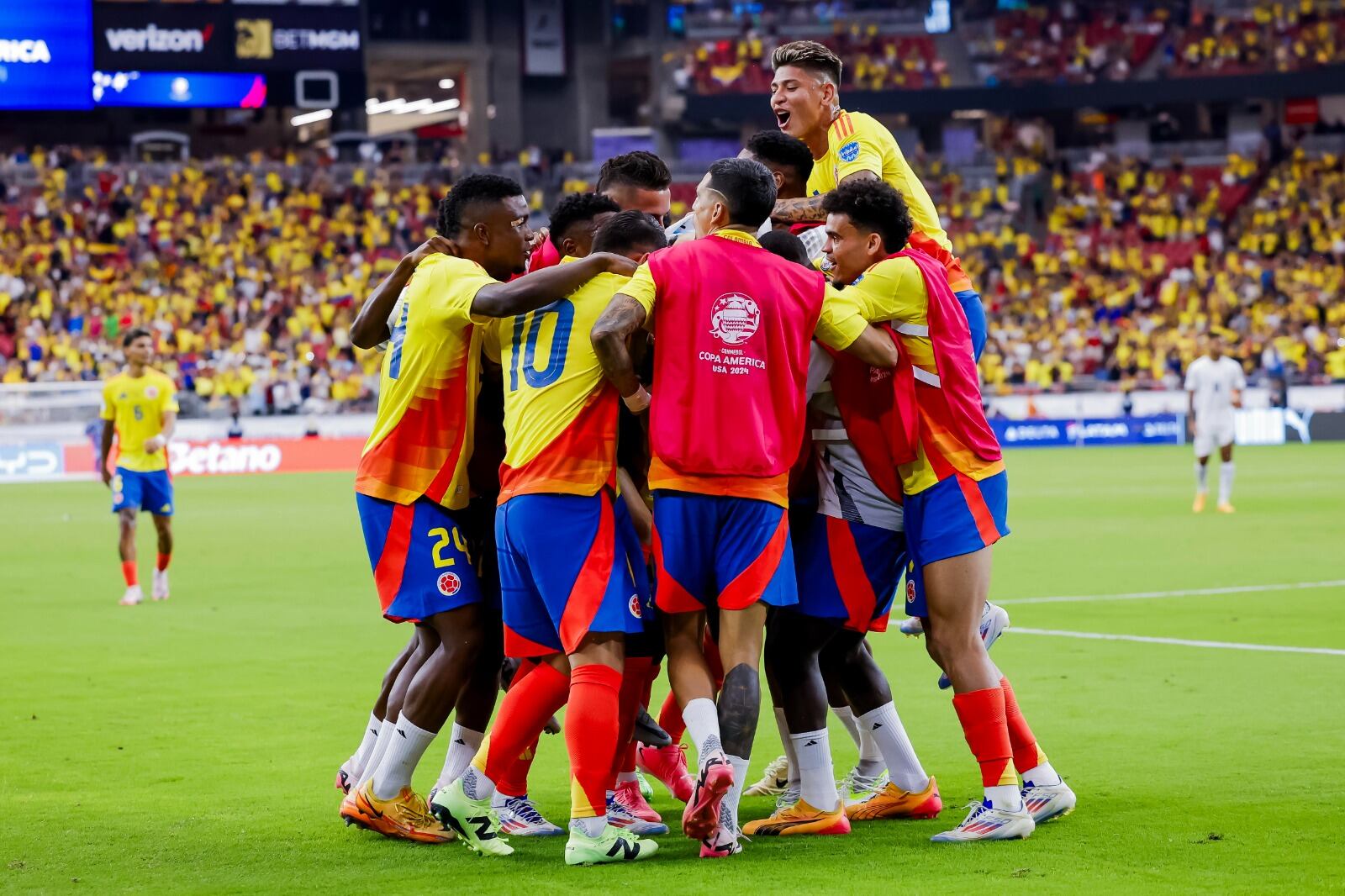Los colombianos festejaron cinco veces ante Panamá el sábado