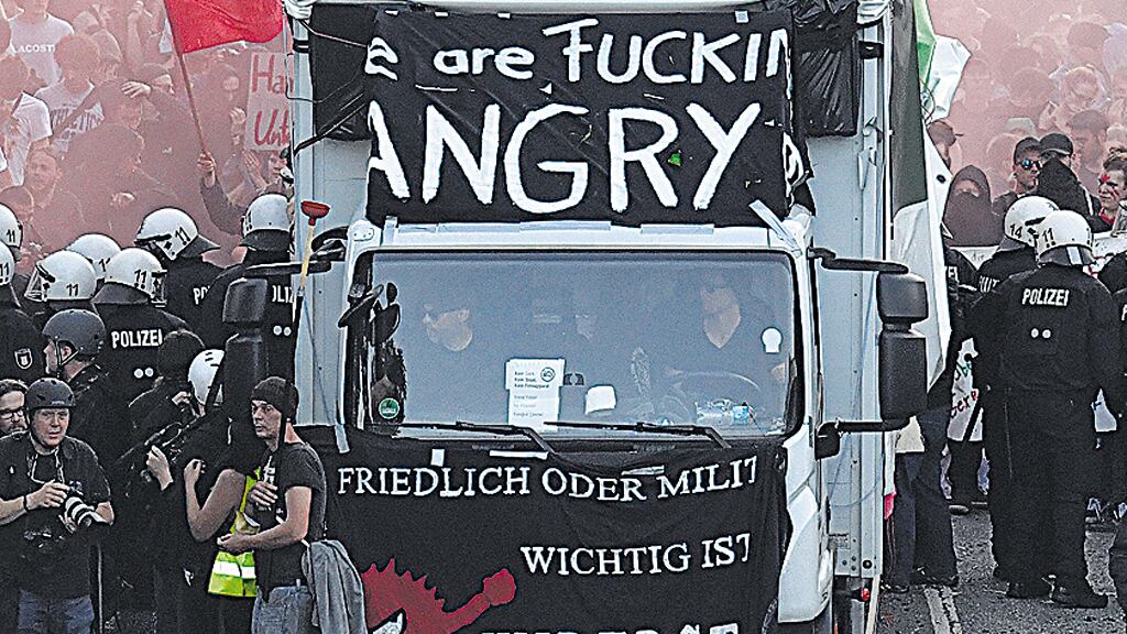 Unas 12.000 personas protestaron contra el G20 en Hamburgo.