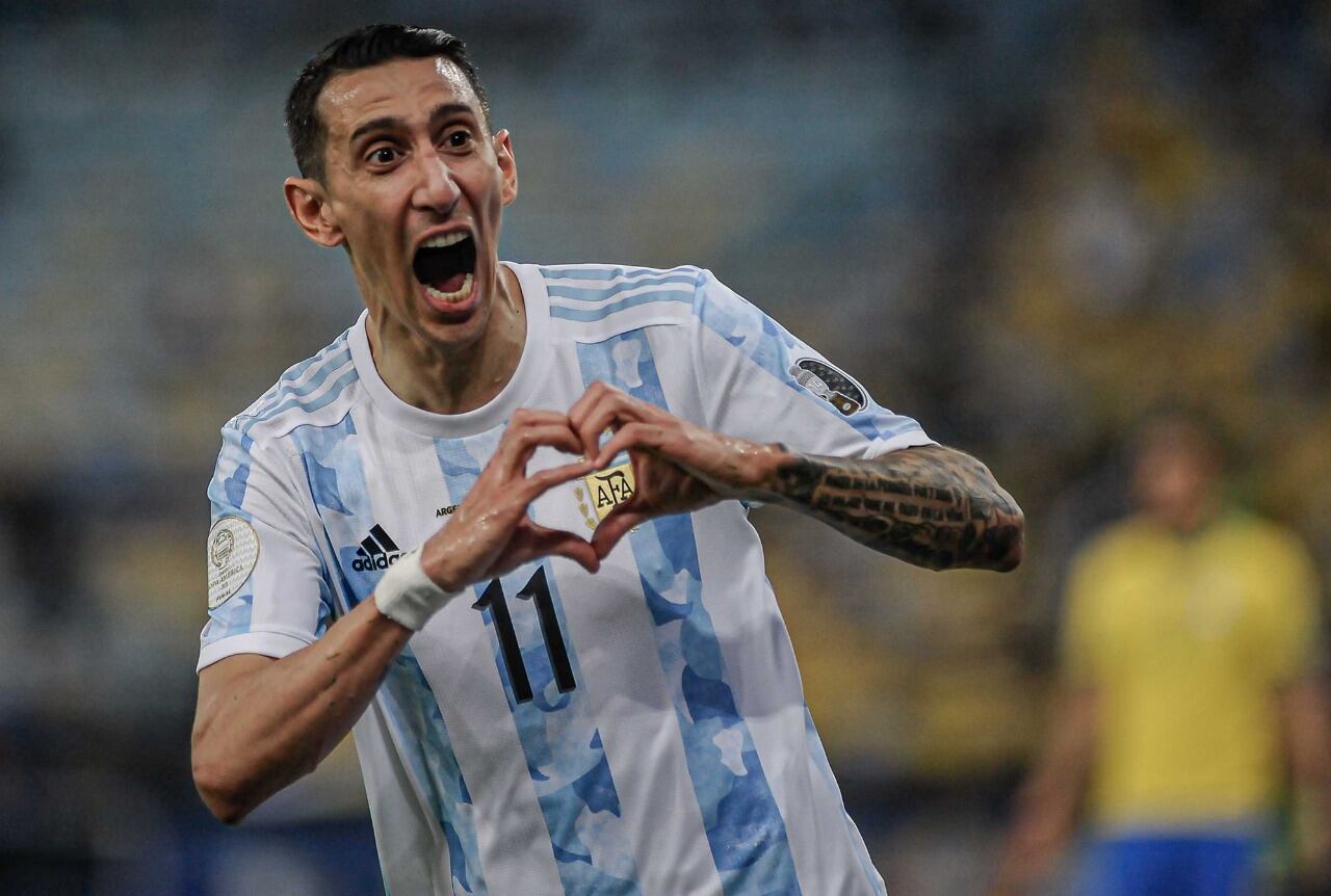 Ángel Di María hizo un golazo para poner en ventaja a Argentina 1-0 ante Brasil en la final de la Copa América.