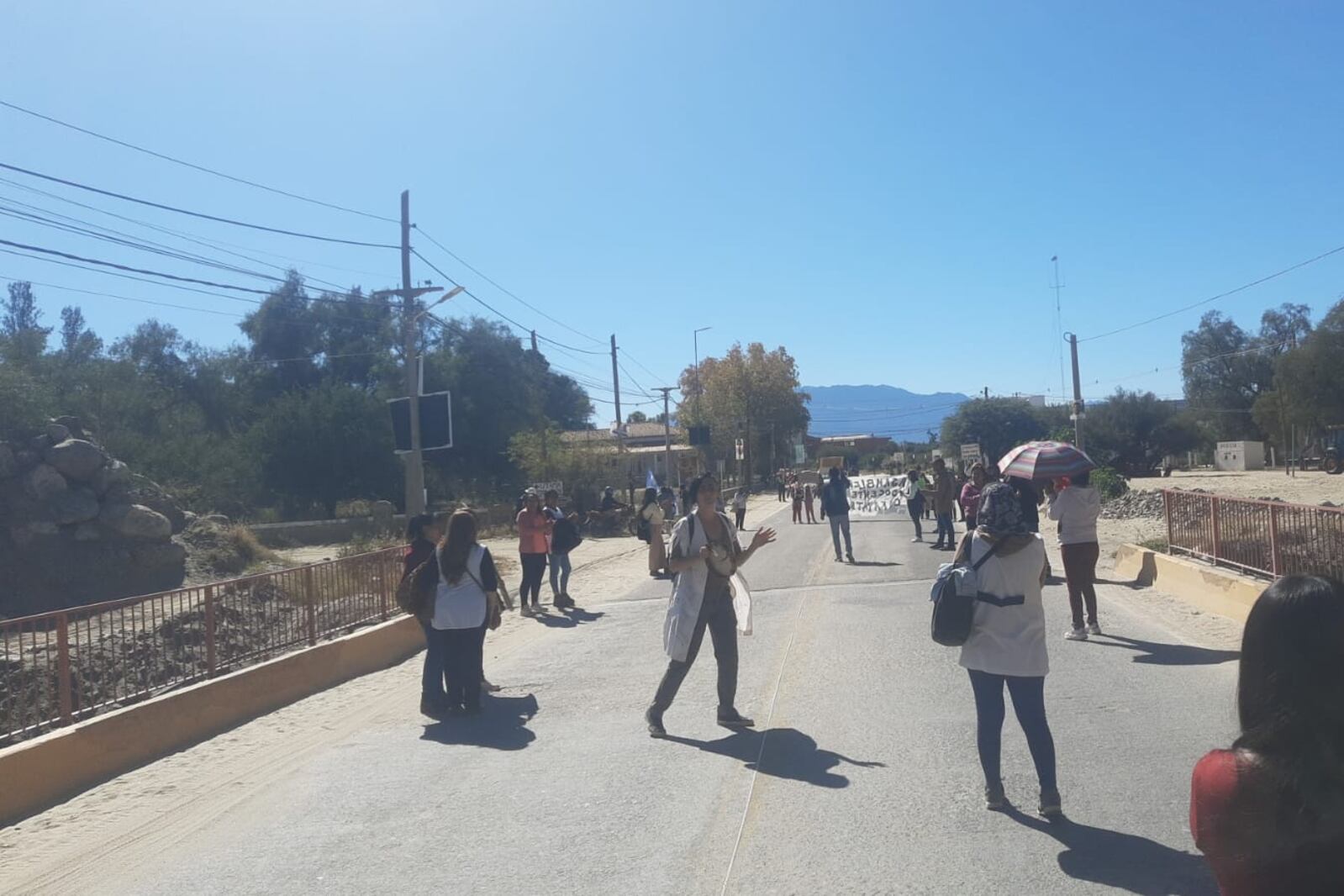 Movilización en Cafayate.