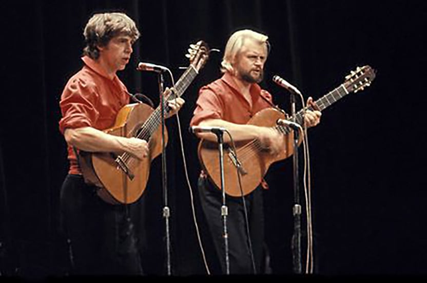Roy Williamson y Ronnie Browne, los integrantes de The Corries.
