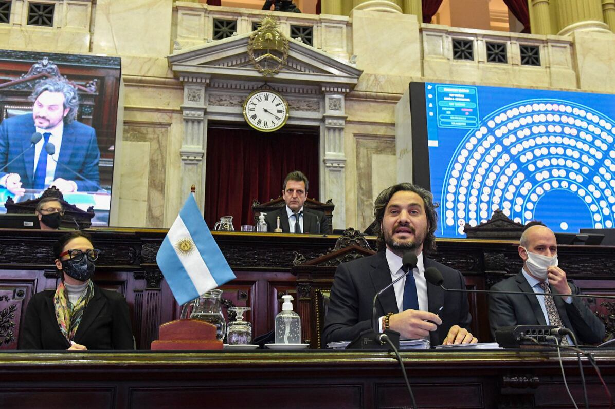 El jefe de Gabinete, Santiago Cafiero brindó su informe ante los diputados.