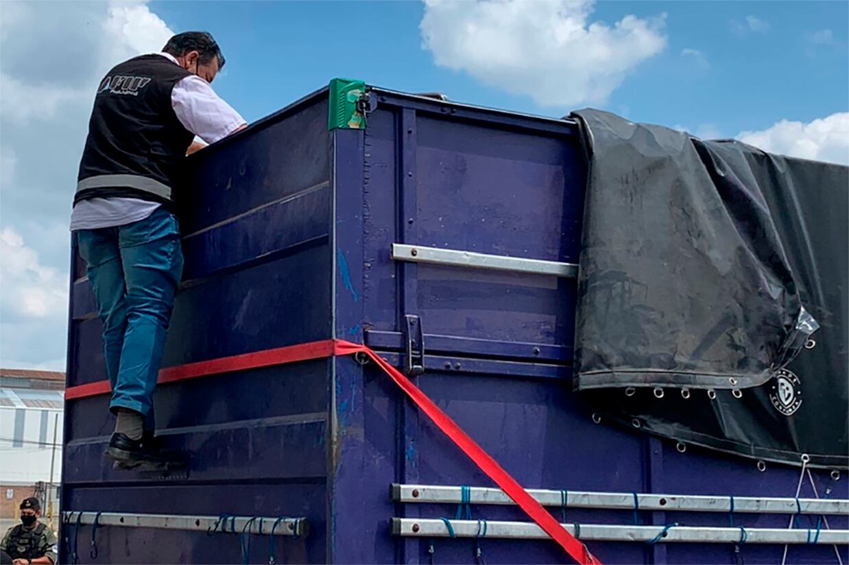 El operativo culminó con el secuestro de 16 camiones que iban a trasladar la soja