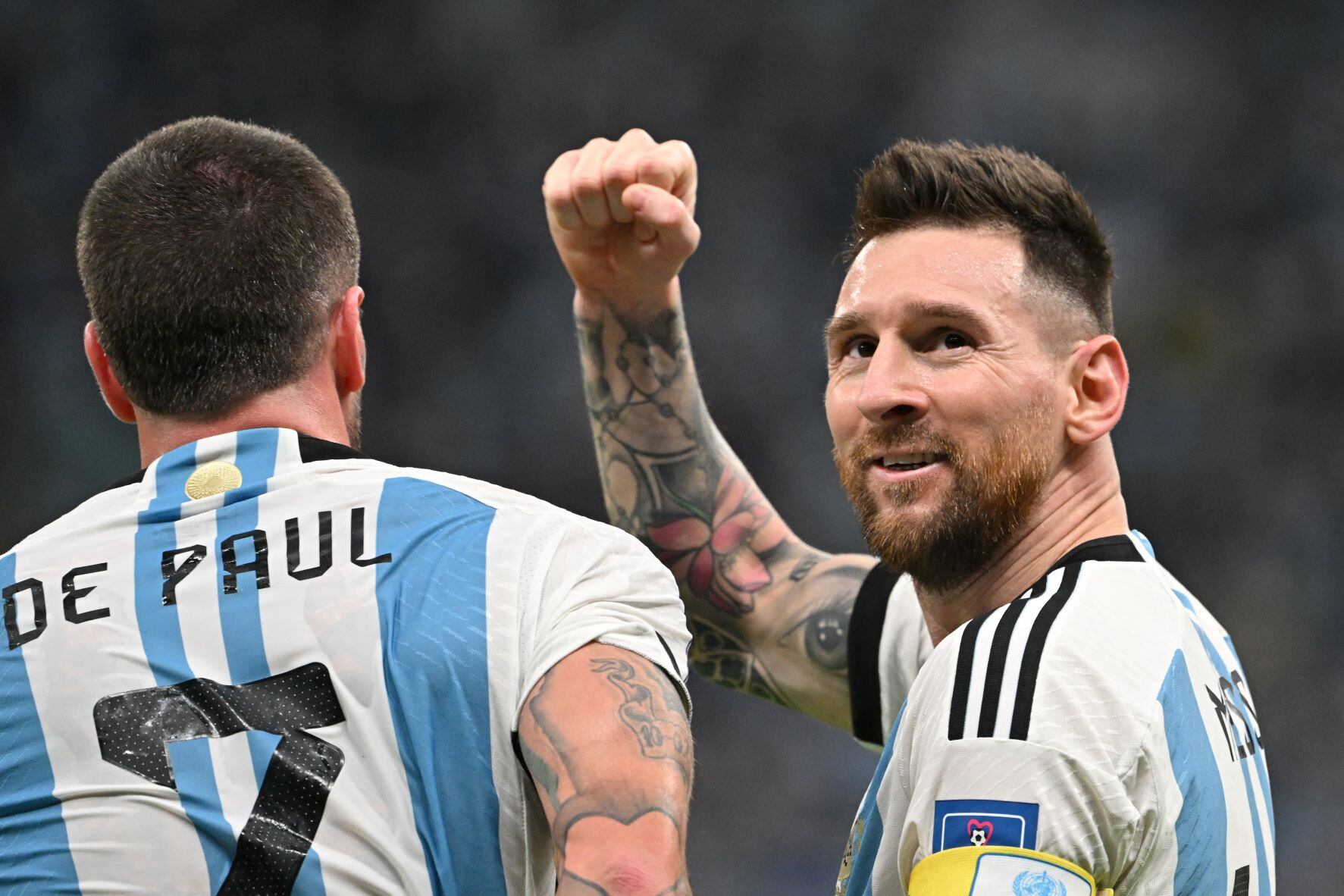 Liones Messi y Rodrigo de Paul, protagonistas de la Selección argentina. 