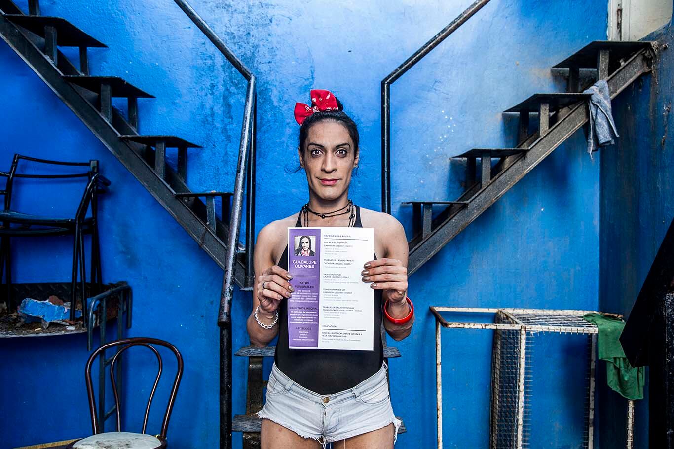 Guadalupe Olivares, en el hotel Gondolín, con su flamante CV