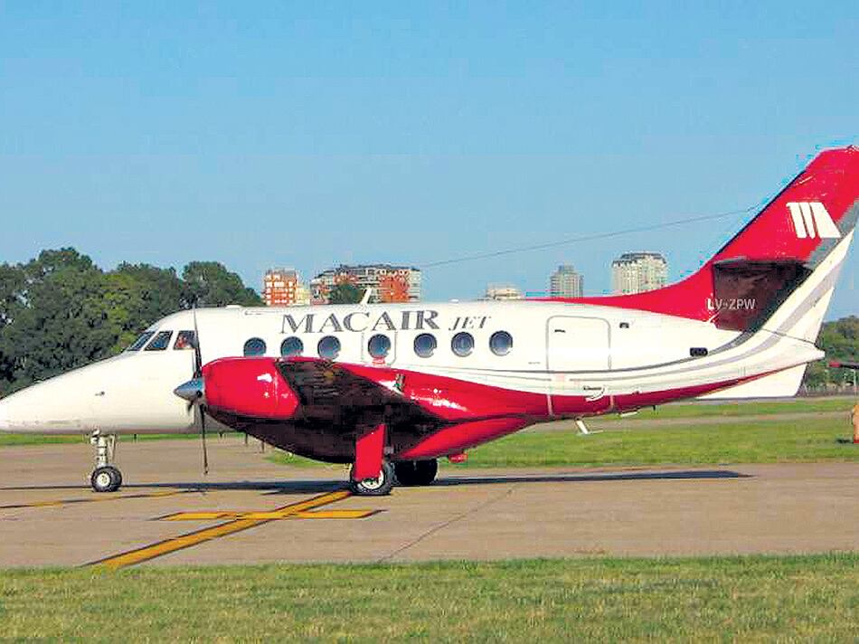 MacAir, la línea de vuelos ejecutivos del grupo Macri, involucrada en la causa por cohecho y defraudación.