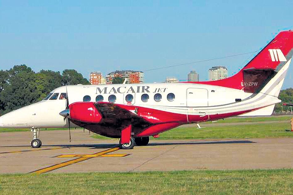 MacAir, la línea de vuelos ejecutivos del grupo Macri, involucrada en la causa por cohecho y defraudación.