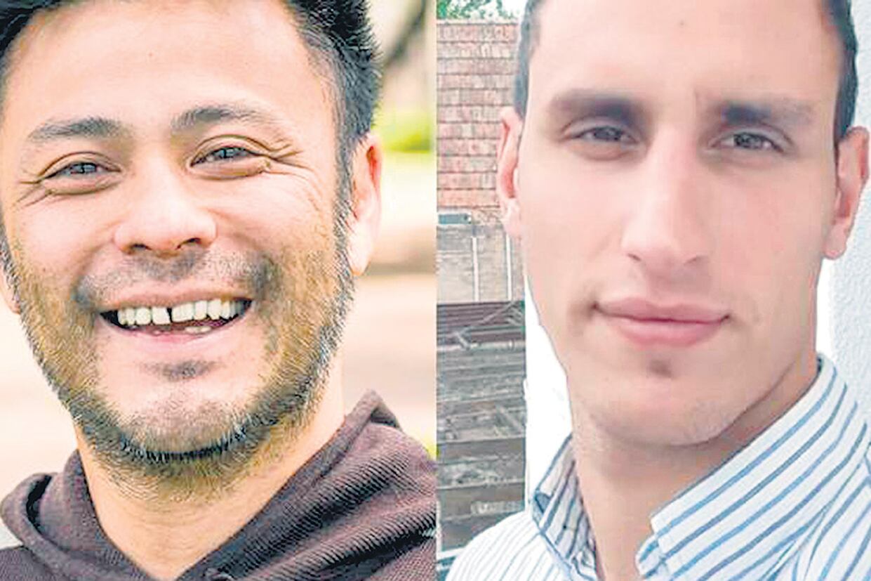 César Arakaki y Dimas Ponce marcharon contra la reforma previsional.