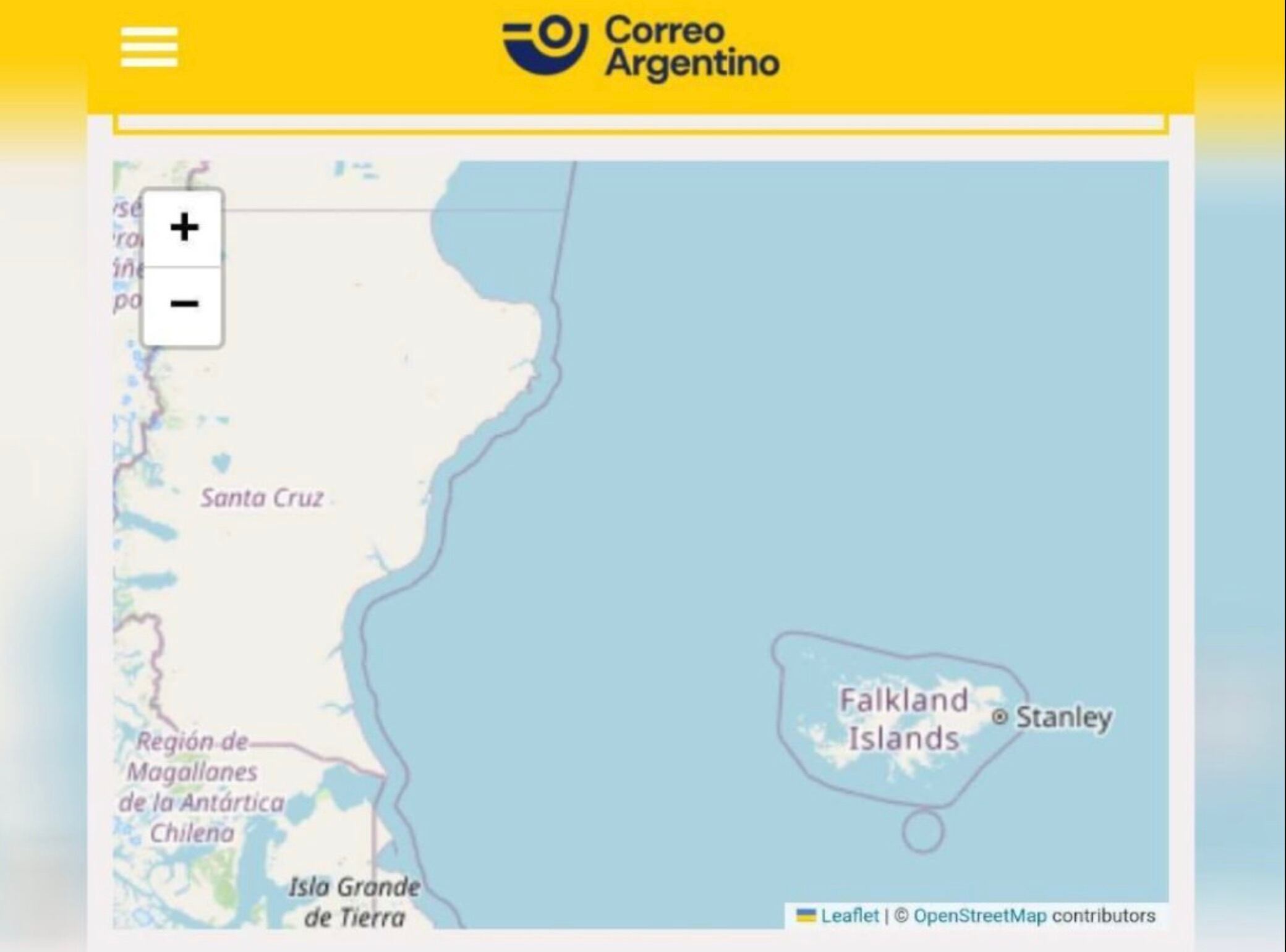 En la página oficial, ya se dio de baja la aplicación de mapas que era utilizado por el correo estatal